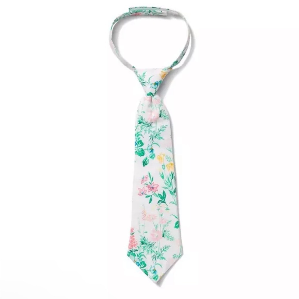 Janie and Jack floral necktie pastel size 2-5 years new